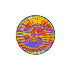 Colorful Spiral Abstract Swirl Twirl Art Pattern Hat Clip Ball Marker