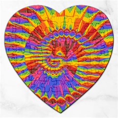 Colorful Spiral Abstract Swirl Twirl Art Pattern Jigsaw Puzzle (heart) by Jancukart