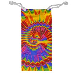 Colorful Spiral Abstract Swirl Twirl Art Pattern Jewelry Bag by Jancukart