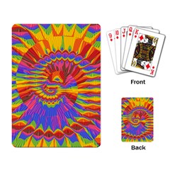 Colorful Spiral Abstract Swirl Twirl Art Pattern Playing Cards Single Design (rectangle) by Jancukart