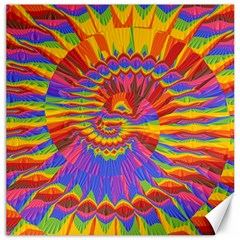 Colorful Spiral Abstract Swirl Twirl Art Pattern Canvas 12  X 12 