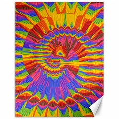 Colorful Spiral Abstract Swirl Twirl Art Pattern Canvas 12  X 16  by Jancukart