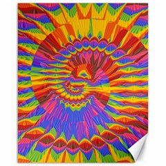 Colorful Spiral Abstract Swirl Twirl Art Pattern Canvas 16  X 20 