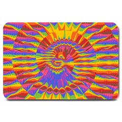 Colorful Spiral Abstract Swirl Twirl Art Pattern Large Doormat by Jancukart