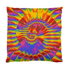 Colorful Spiral Abstract Swirl Twirl Art Pattern Standard Cushion Case (one Side) by Jancukart