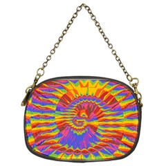 Colorful Spiral Abstract Swirl Twirl Art Pattern Chain Purse (two Sides) by Jancukart