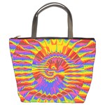 Colorful Spiral Abstract Swirl Twirl Art Pattern Bucket Bag Front