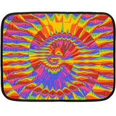 Colorful Spiral Abstract Swirl Twirl Art Pattern One Side Fleece Blanket (mini)