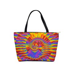 Colorful Spiral Abstract Swirl Twirl Art Pattern Classic Shoulder Handbag