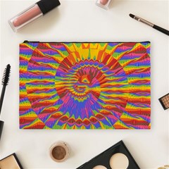 Colorful Spiral Abstract Swirl Twirl Art Pattern Cosmetic Bag (large) by Jancukart