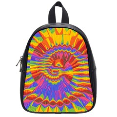 Colorful Spiral Abstract Swirl Twirl Art Pattern School Bag (small)