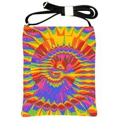 Colorful Spiral Abstract Swirl Twirl Art Pattern Shoulder Sling Bag