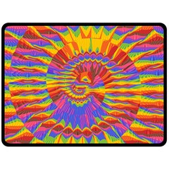 Colorful Spiral Abstract Swirl Twirl Art Pattern One Side Fleece Blanket (large)