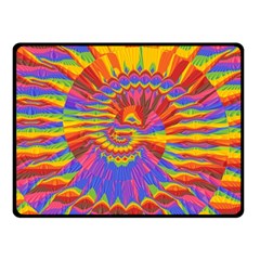 Colorful Spiral Abstract Swirl Twirl Art Pattern One Side Fleece Blanket (small) by Jancukart