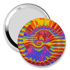 Colorful Spiral Abstract Swirl Twirl Art Pattern 3  Handbag Mirrors