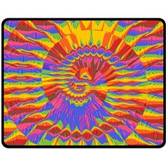 Colorful Spiral Abstract Swirl Twirl Art Pattern Fleece Blanket (medium)