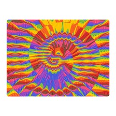 Colorful Spiral Abstract Swirl Twirl Art Pattern Premium Plush Fleece Blanket (mini)