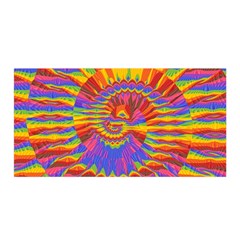 Colorful Spiral Abstract Swirl Twirl Art Pattern Satin Wrap 35  X 70 