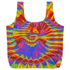 Colorful Spiral Abstract Swirl Twirl Art Pattern Full Print Recycle Bag (xxxl)