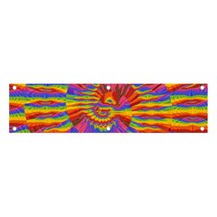 Colorful Spiral Abstract Swirl Twirl Art Pattern Banner And Sign 4  X 1  by Jancukart