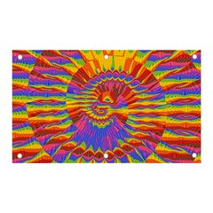 Colorful Spiral Abstract Swirl Twirl Art Pattern Banner And Sign 5  X 3  by Jancukart