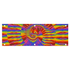 Colorful Spiral Abstract Swirl Twirl Art Pattern Banner And Sign 6  X 2  by Jancukart