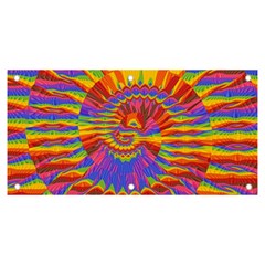 Colorful Spiral Abstract Swirl Twirl Art Pattern Banner And Sign 6  X 3  by Jancukart