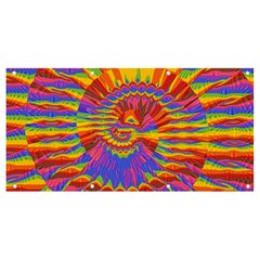 Colorful Spiral Abstract Swirl Twirl Art Pattern Banner And Sign 8  X 4 