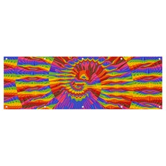 Colorful Spiral Abstract Swirl Twirl Art Pattern Banner And Sign 12  X 4  by Jancukart