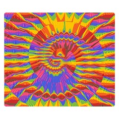 Colorful Spiral Abstract Swirl Twirl Art Pattern One Side Premium Plush Fleece Blanket (small) by Jancukart