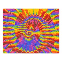 Colorful Spiral Abstract Swirl Twirl Art Pattern One Side Premium Plush Fleece Blanket (large) by Jancukart