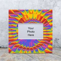 Colorful Spiral Abstract Swirl Twirl Art Pattern White Box Photo Frame 4  X 6  by Jancukart