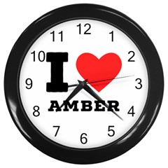 I Love Amber Wall Clock (black) by ilovewhateva