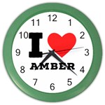 I love amber Color Wall Clock Front