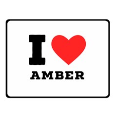 I Love Amber Fleece Blanket (small) by ilovewhateva