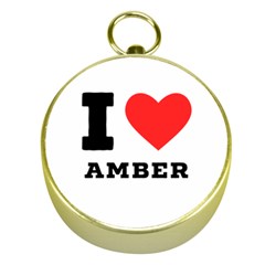 I Love Amber Gold Compasses by ilovewhateva