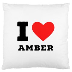 I Love Amber Standard Premium Plush Fleece Cushion Case (one Side) by ilovewhateva