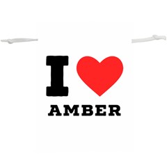 I Love Amber Lightweight Drawstring Pouch (xl) by ilovewhateva