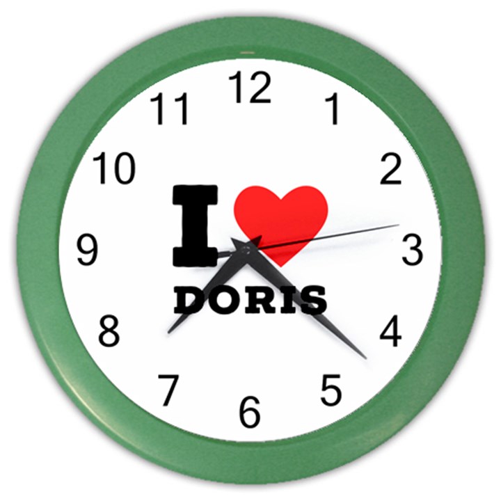 I love doris Color Wall Clock