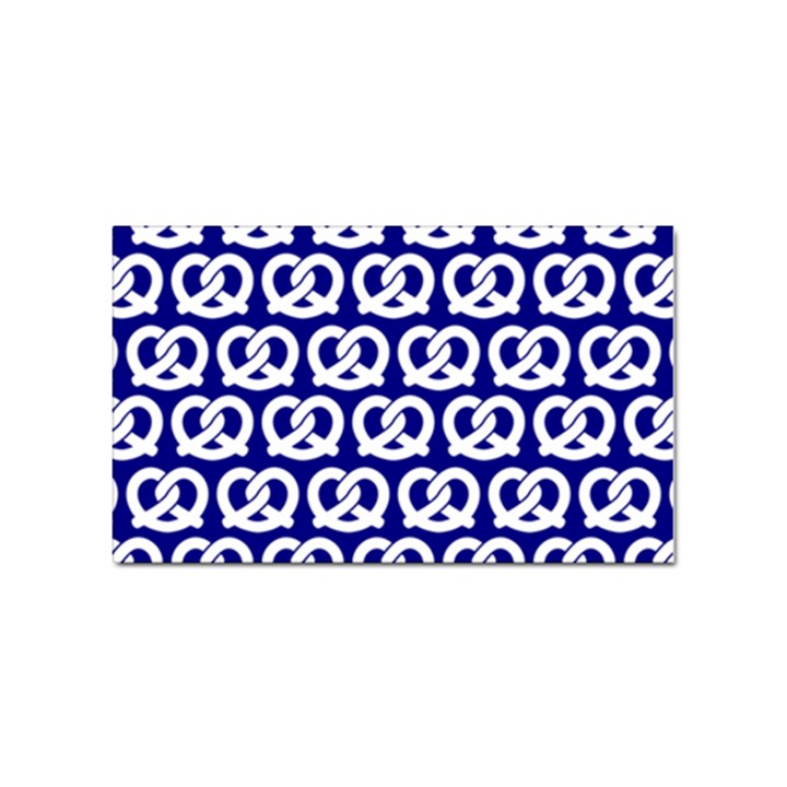 Navy Pretzel Illustrations Pattern Sticker (Rectangular)