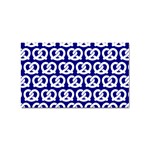 Navy Pretzel Illustrations Pattern Sticker Rectangular (10 pack) Front