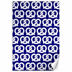 Navy Pretzel Illustrations Pattern Canvas 20  X 30  by GardenOfOphir