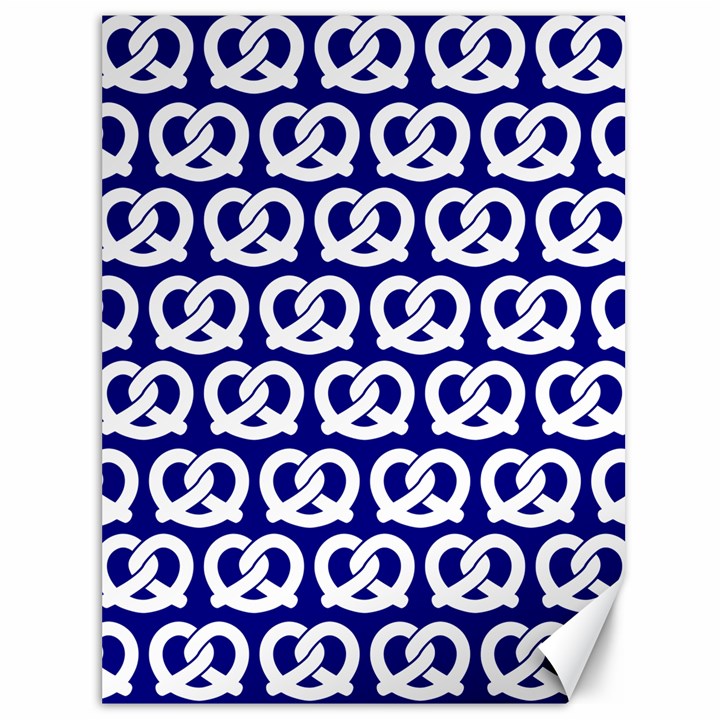 Navy Pretzel Illustrations Pattern Canvas 36  x 48 