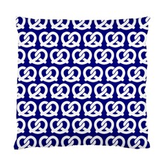 Navy Pretzel Illustrations Pattern Standard Cushion Case (one Side) by GardenOfOphir