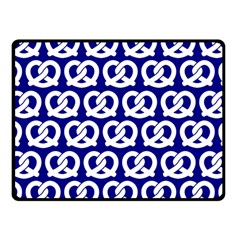 Navy Pretzel Illustrations Pattern One Side Fleece Blanket (small) by GardenOfOphir