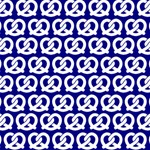 Navy Pretzel Illustrations Pattern Play Mat (Rectangle) Front