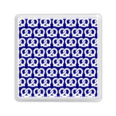 Navy Pretzel Illustrations Pattern Memory Card Reader (square) by GardenOfOphir