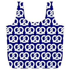 Navy Pretzel Illustrations Pattern Full Print Recycle Bag (xl) by GardenOfOphir