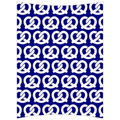 Navy Pretzel Illustrations Pattern Back Support Cushion by GardenOfOphir