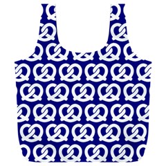 Navy Pretzel Illustrations Pattern Full Print Recycle Bag (xxl) by GardenOfOphir